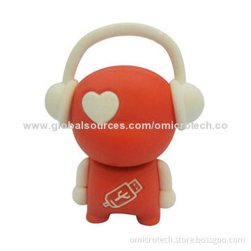 8GB Cartoon Music Man USB Flash Drive with High-speed for Apple's Mac and PCs, No Driver Required